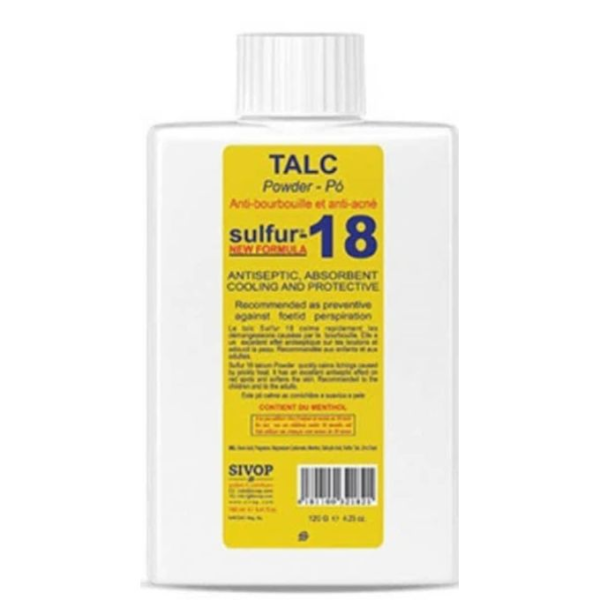 SULFUR 18 TALC POWDER 120G