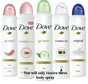 DOVE BODY SPRAY ASS 250ML