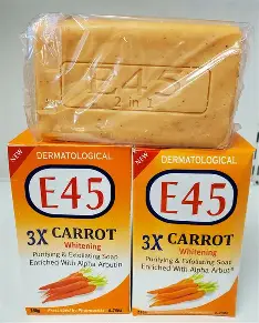 E 45 3X CARROT WHITENING SOAP 250G