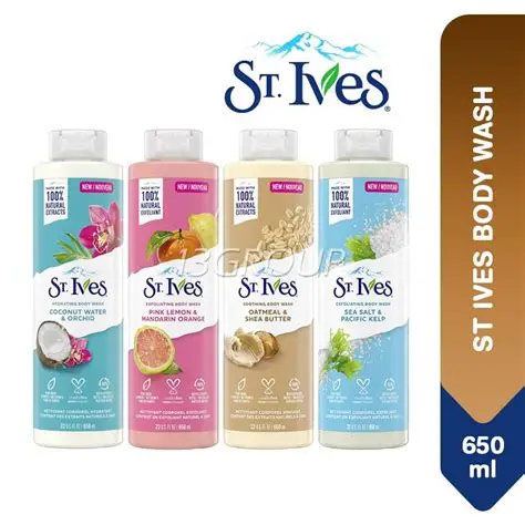 ST IVES BODY WASH 650ML ASS